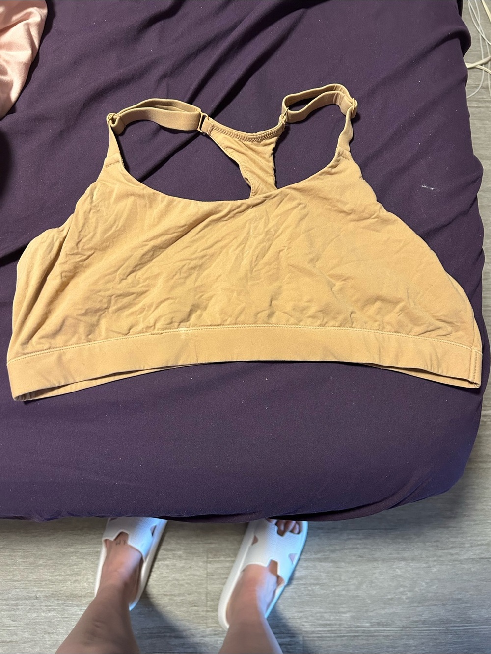 SKIMS Seamless Racerback Bralette — Tan